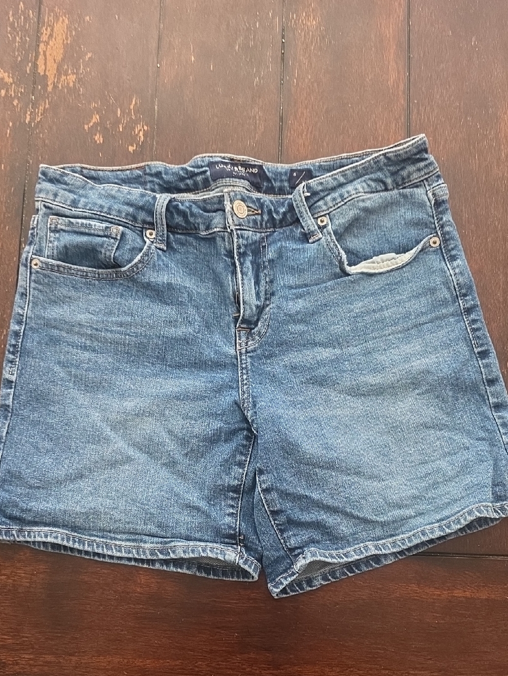 Lucky Brand Distressed Light Blue Denim Shorts